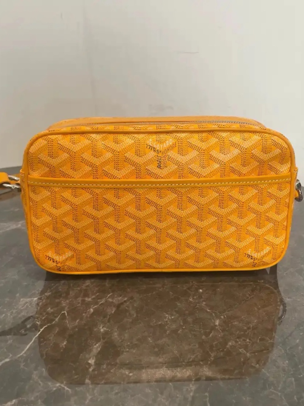 GOYARD Cap-Vert Small yellow coated canvas print crossbody bag